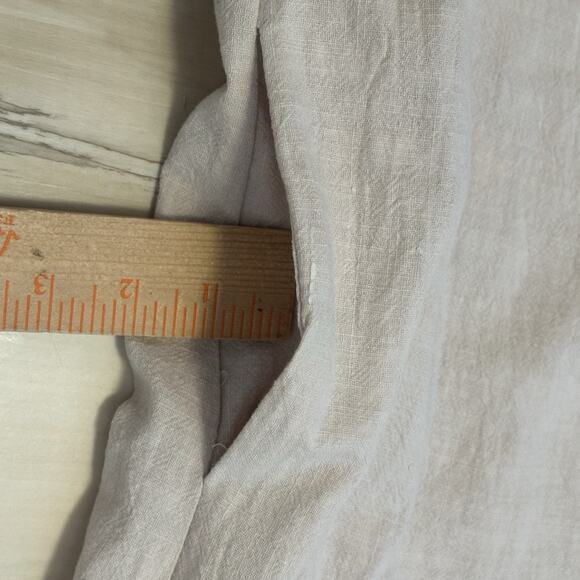 UMGEE Women M Dress Cotton Sleeveless Shift Pockets Biege Lagenlook Boho Lagum - Picture 4 of 8